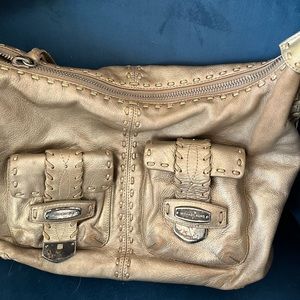 Michael Kors gold metallic handbag